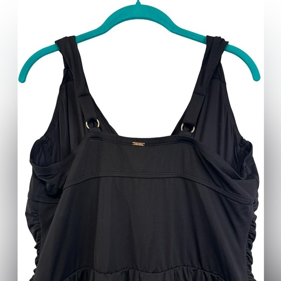 Anne Cole Plus Size Black One Piece Skirt Swim Suit Size 18W - Picture 13 of 15